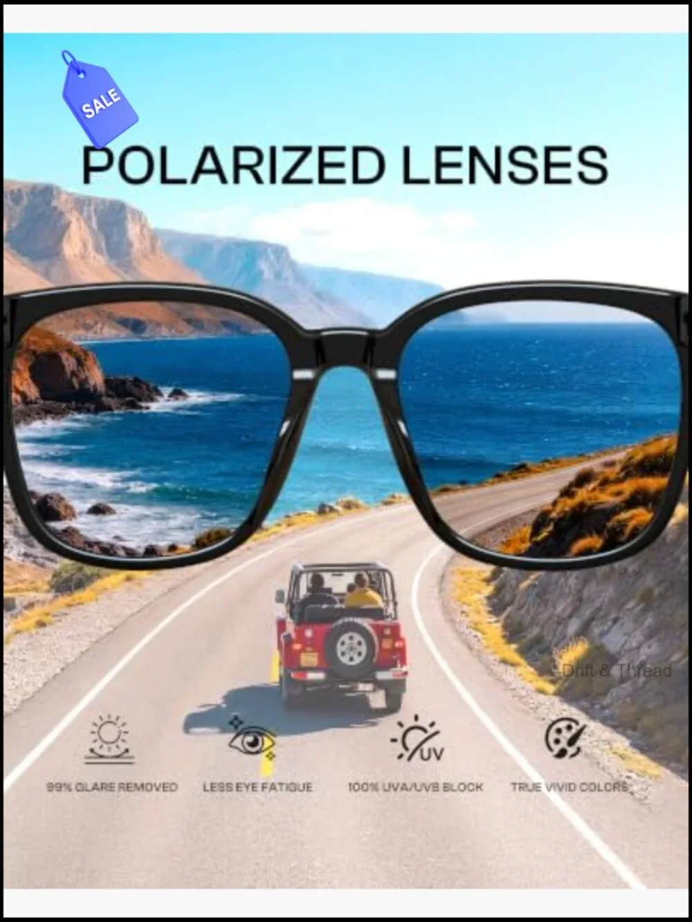 Retro Shield Sunglasses Polarized UV400 Lightweight Oversized Women Round